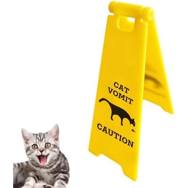 Mini Sinal De Vômito De Gato-Presente De Mordaça Perfeito Para Amantes De Gatos E Entusiastas De Humor (2)