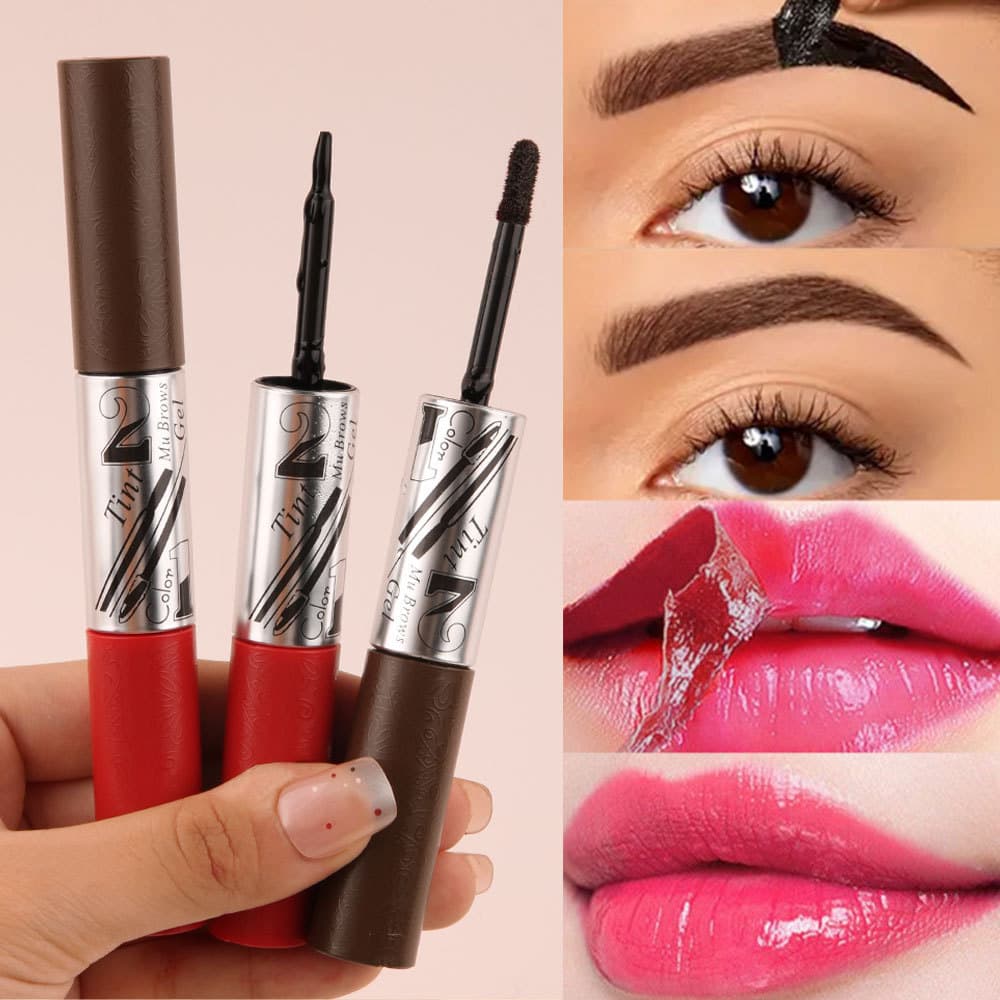 [comércio exterior] Gel para sobrancelhas de dupla ponta removível, corante labial removível, creme tonalizante 3D para