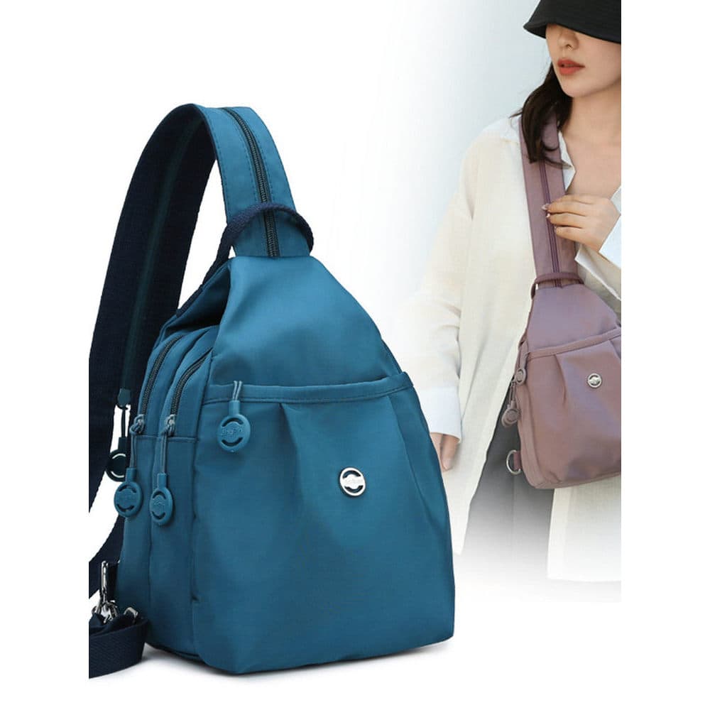 Mochila feminina leve Design de luxo nicho grande capacidade à prova d'água meninas bolsa de peito de viagem