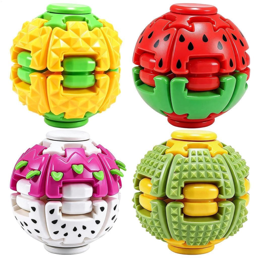 Transformando Fidget Spinner Ball Fruit Shape Press-to-Spin Focus Para Crianças Adultos Alívio aopoimy
