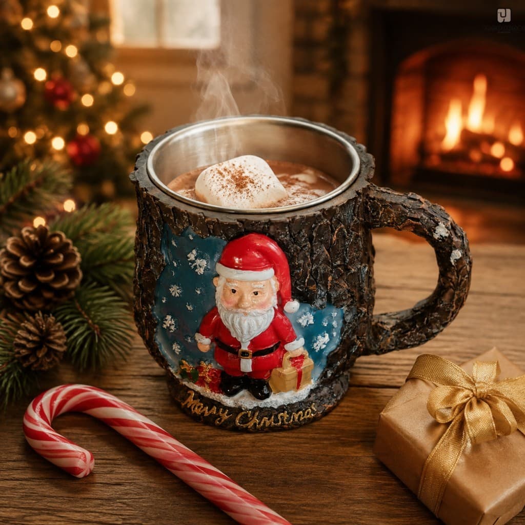 Caneca De Resina De Natal , Copo De Café Qualidade Alimentar , Leve , Utensílios Para Bebidas De Férias , Chá , Chocolat