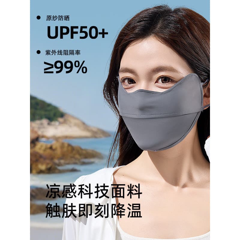 Máscara protetora solar feminina verão equitação Anti-ultravioleta proteção para os olhos canto pára-sol respirável de a