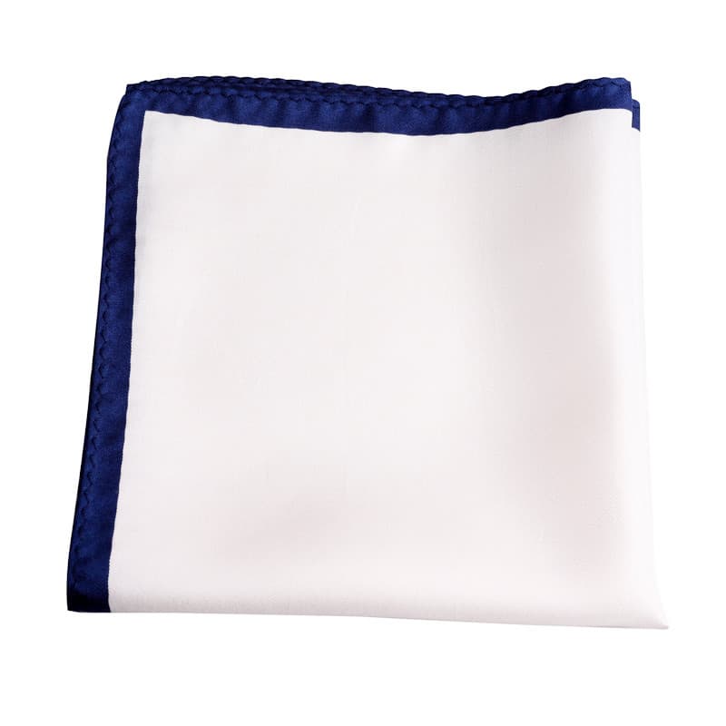 No Martin bolso masculino quadrado seda amoreira branco pequeno lenço quadrado Pazi presente terno lenço de seda para am