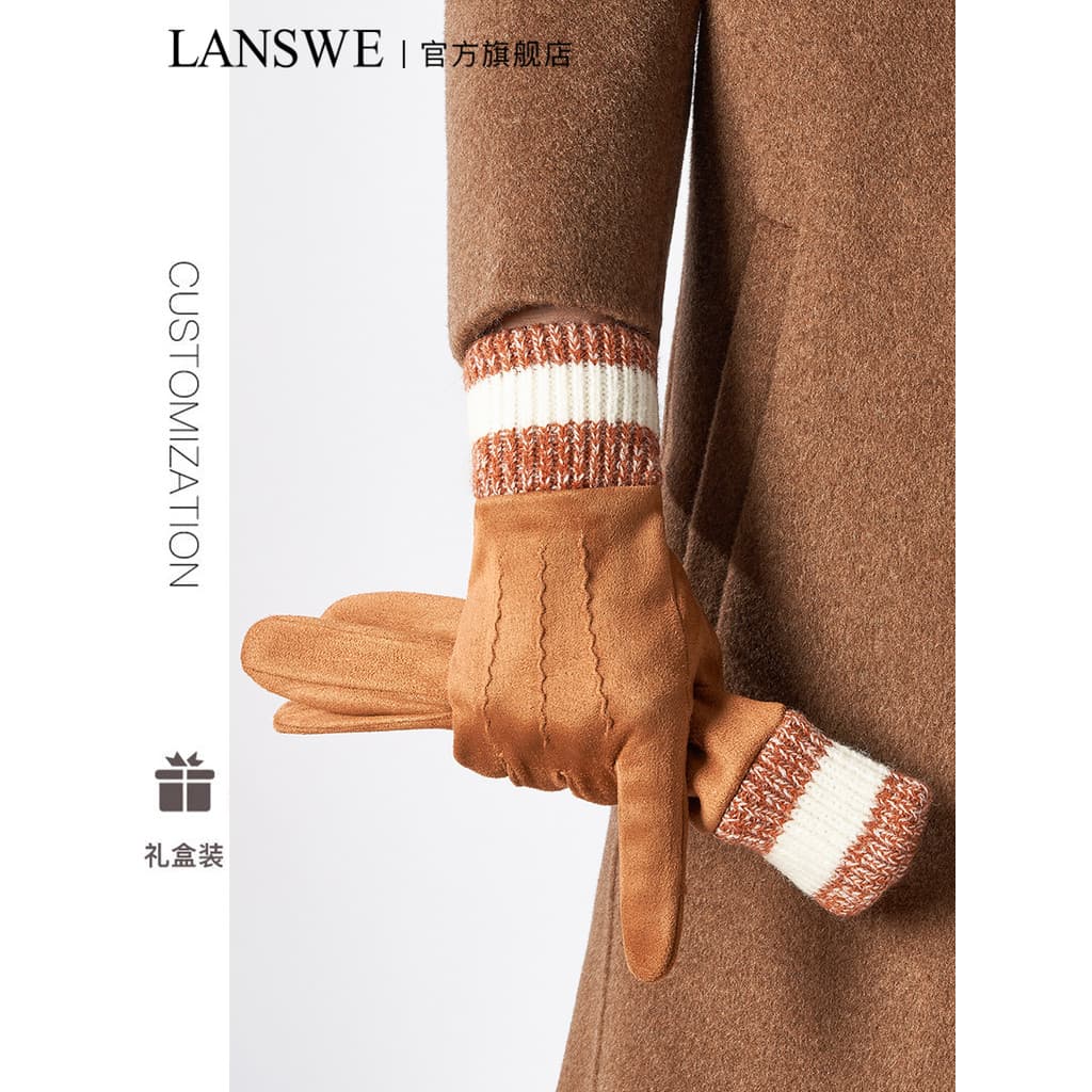 Langsha luvas masculinas inverno velo-velo quente tela de toque luvas esportes ao ar livre ciclismo inverno luvas mascul