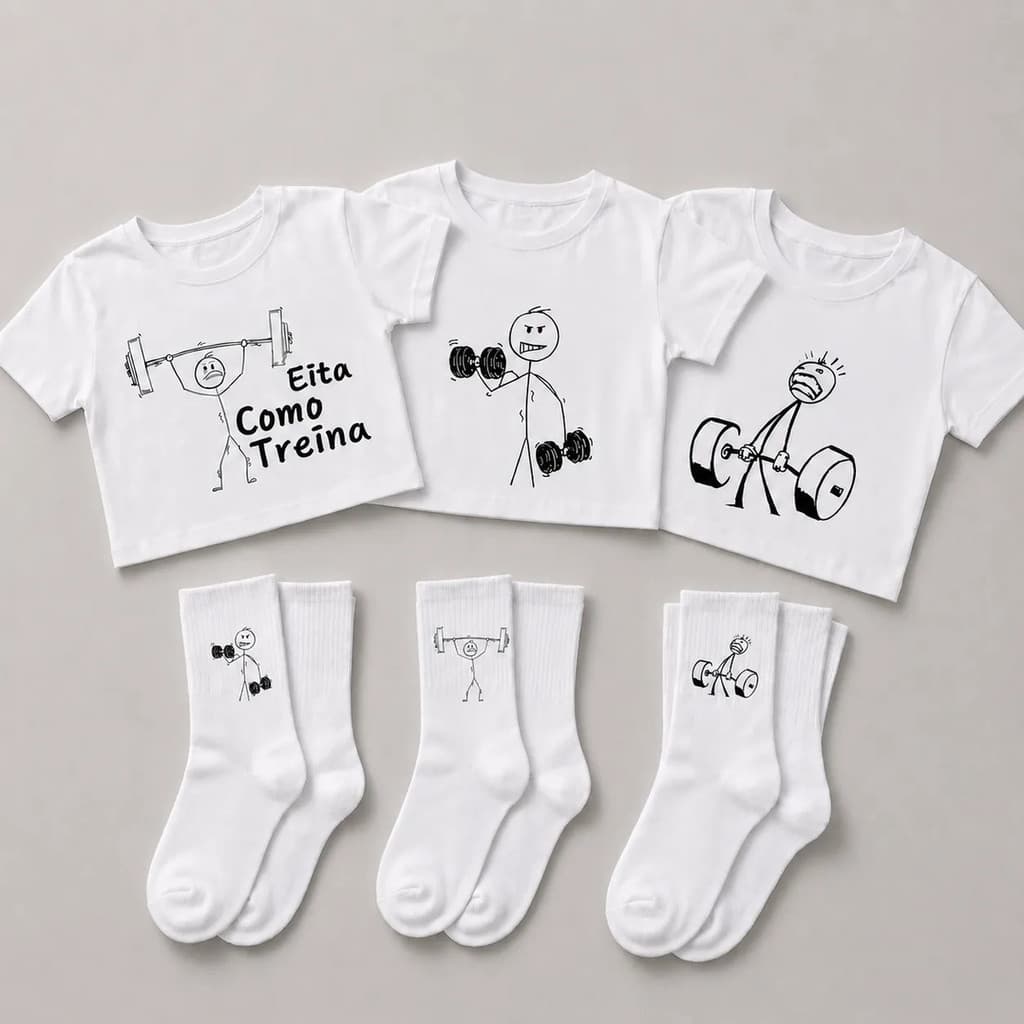 Cropped E Meias Feminina Kit Com 6 Peças Treino Academia