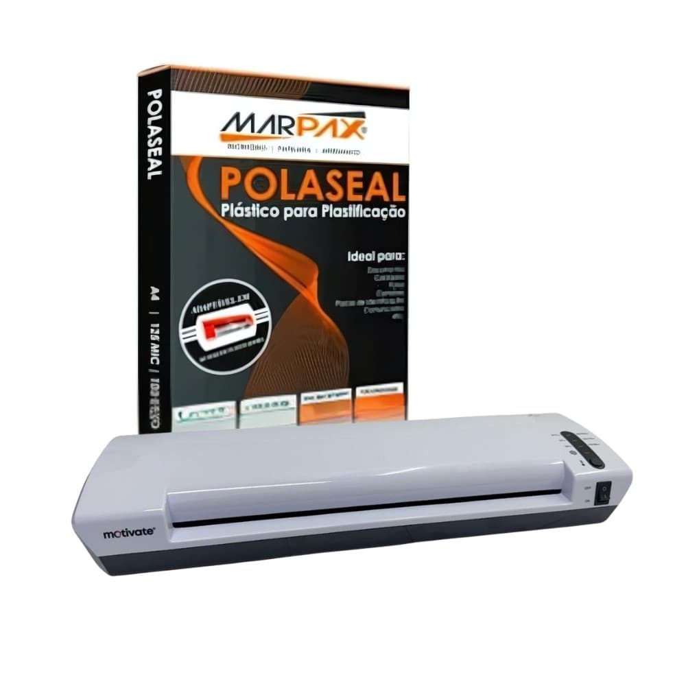Kit Plastificadora A3 com Refiladora + 100 Plásticos 0,05mm -110V