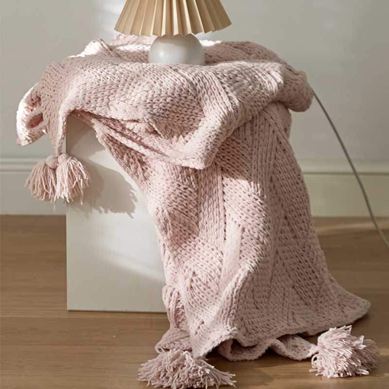 Cobertor nórdico para sofá, cobertor simples e bonito, toalha, linha de Chenille, cobertor de cabeceira, cobertor decora