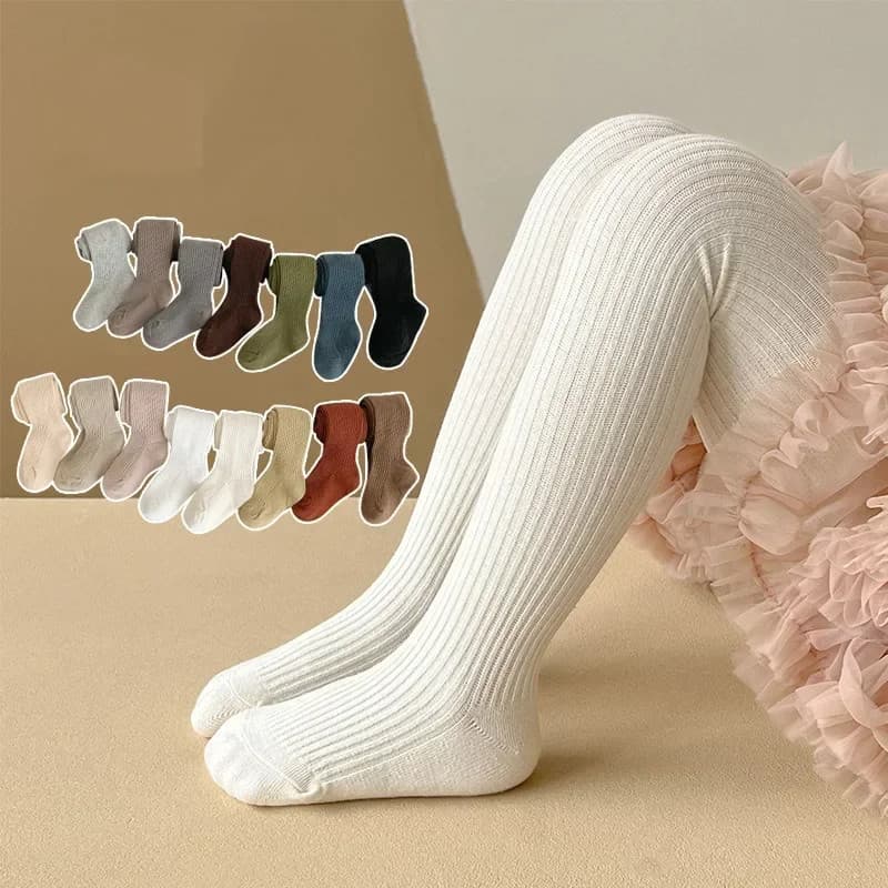 Leggings De Bebê Crianças Meias 1-9 Anos Quente Collants Cor Sólida Algodão Meninas Meia-Calça