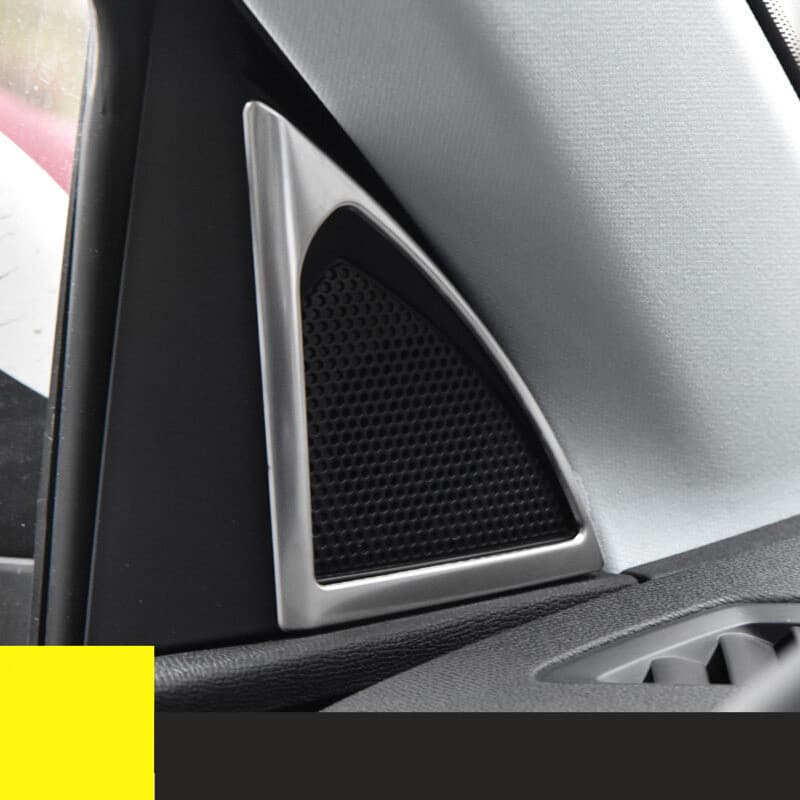Chuangbin 2016-18 3008GT 5008 Triângulo Interno Moldura de Áudio Aço Inoxidável Fosco Acessórios para Carro Acessórios d