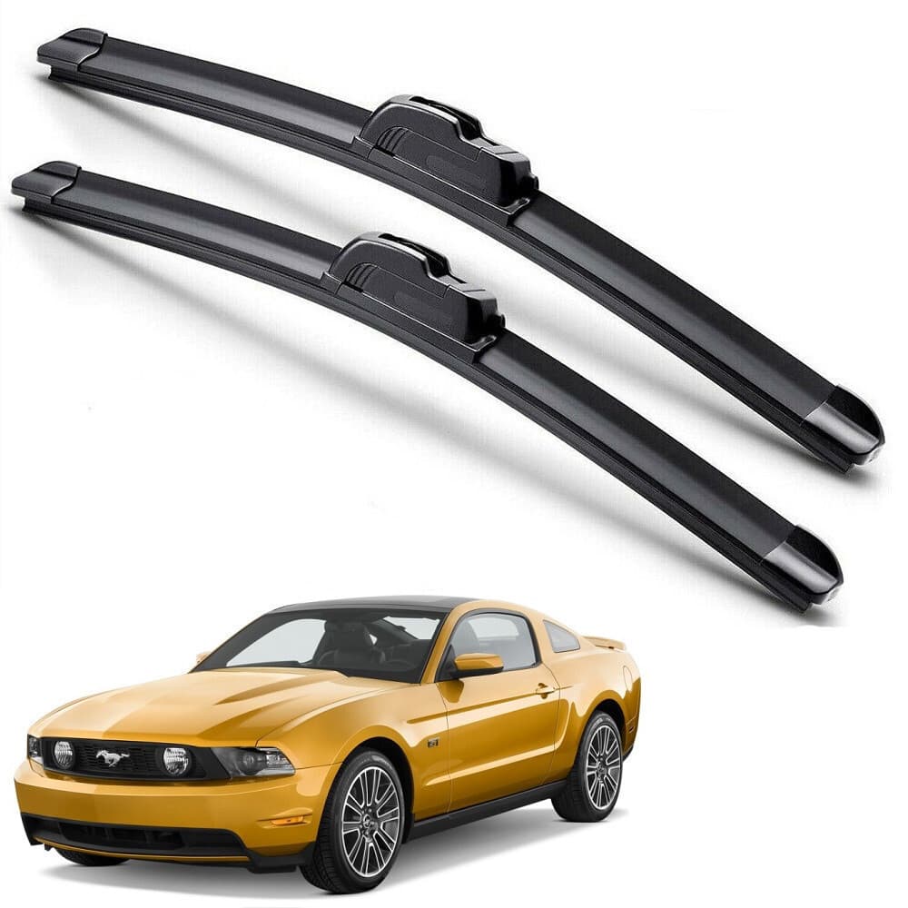 Para 2005-2014 Ford Mustang Lâminas De Limpador De Pára-Brisa J-HOOK Silicone Híbrido