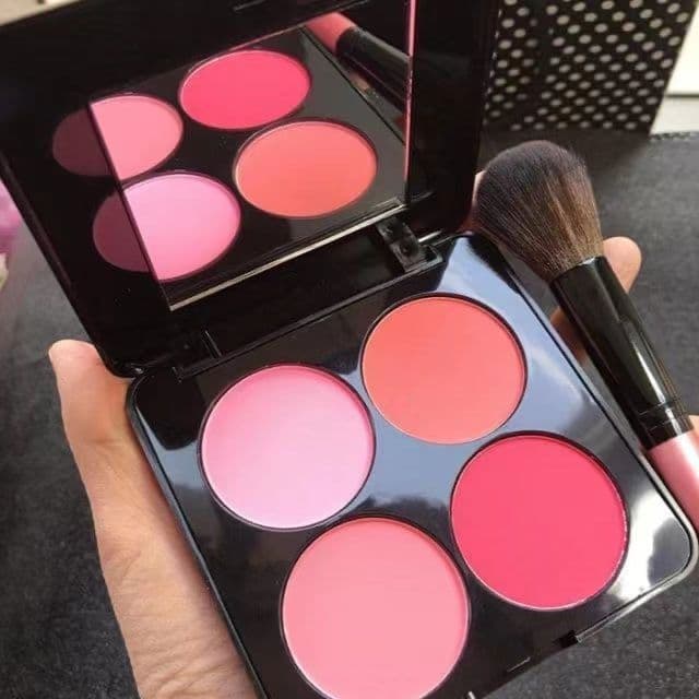 [Rouge Blush] Li Jiaqi recomenda Blush recomenda Blush Rouge Sombra de uso duplo Destaque Paleta de quatro cores Paleta