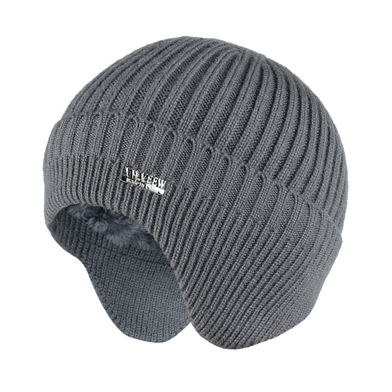 Chapéu masculino inverno quente lã chapéu proteção de ouvido chapéu ciclismo à prova de vento chapéu estiramento malha c