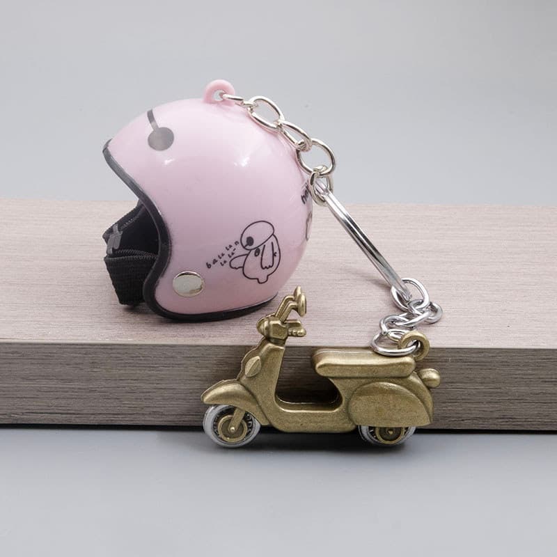 Mini bateria modelo de carro acessórios bonito pequeno burro chaveiro pingente criativo carro elétrico motocicleta ornam