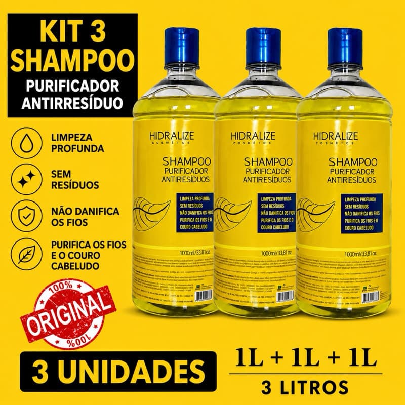 Kit shampoo Purificador Antiresíduos Hidralise