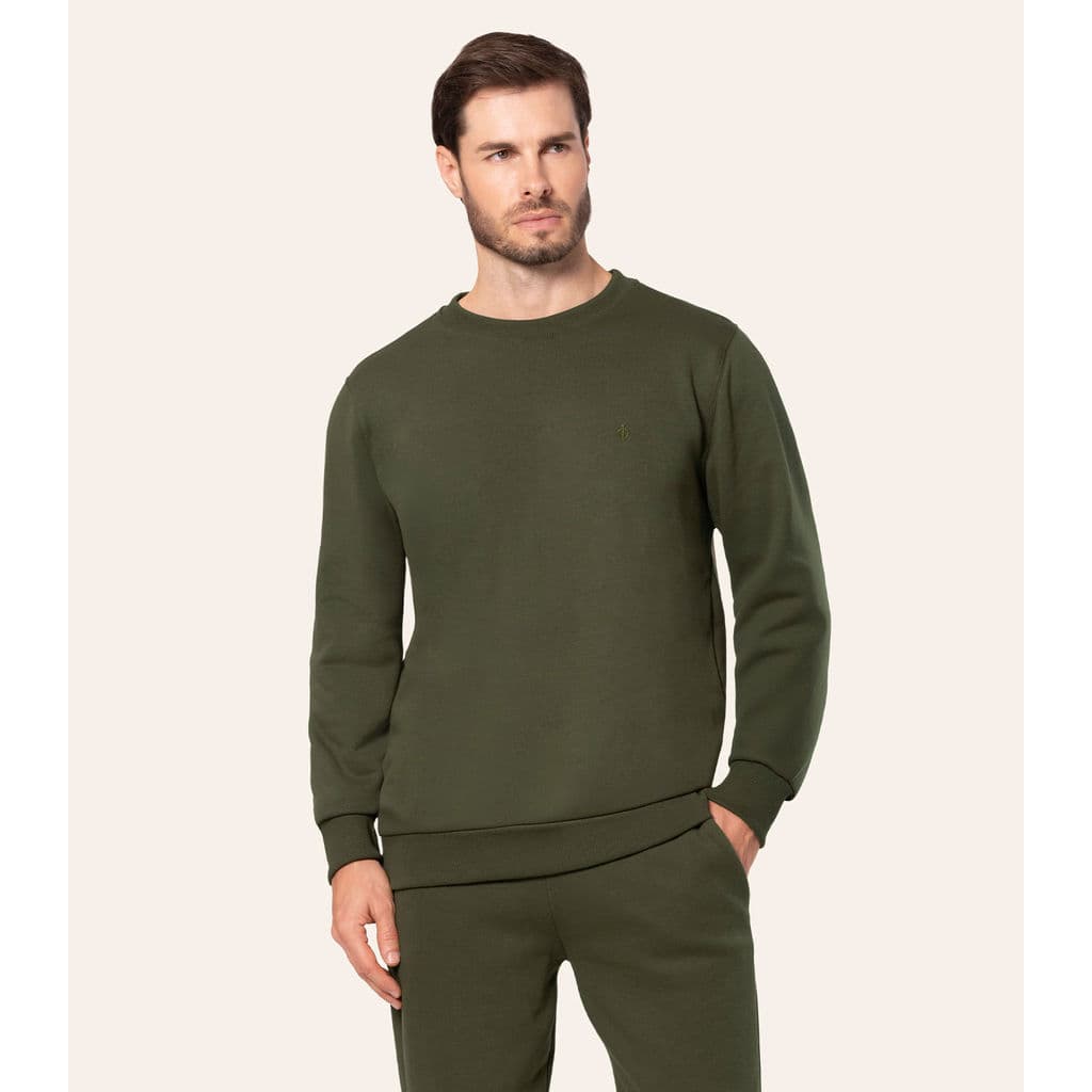Moletom Masculino Moletom 3 Cabos Felpado Diametro Verde