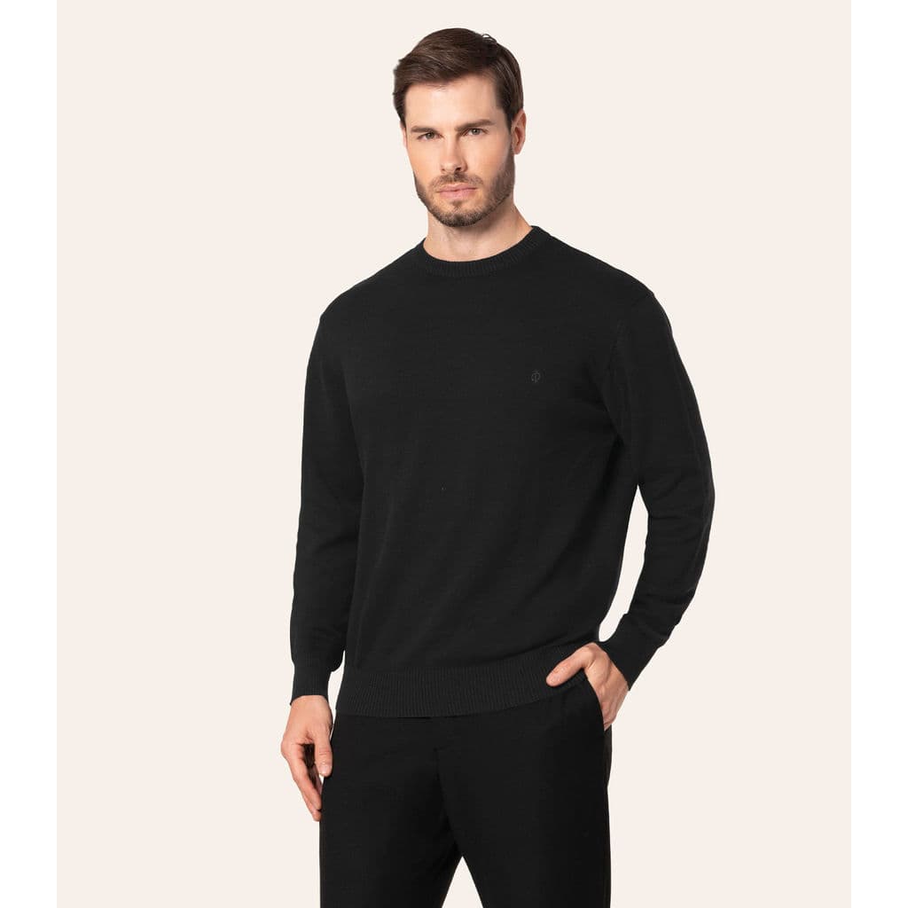 Suéter Masculino Tricot Diametro Preto
