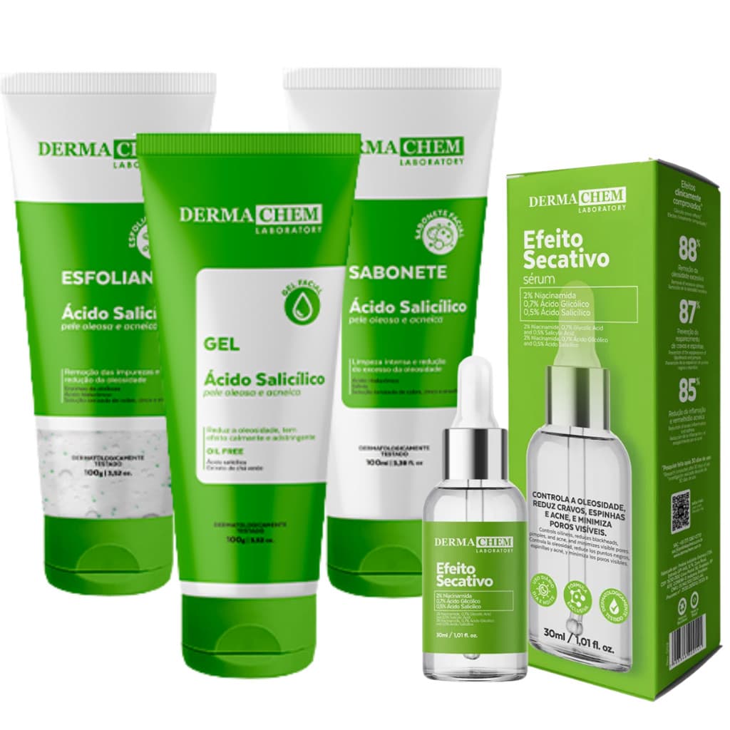 Kit Limpeza de Pele Oleosa Skin Care Controle de Acne