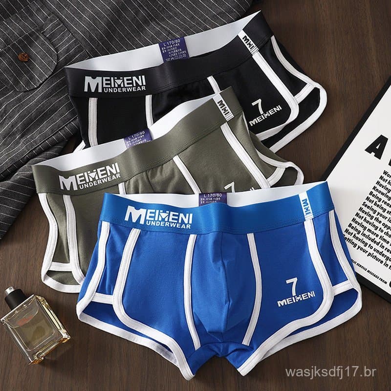 Algodão 1 Peça/3 Peças Boxer Masculino Roupa Íntima Respirável Boxershort Boxers Masculinos Tamanho M-3XL