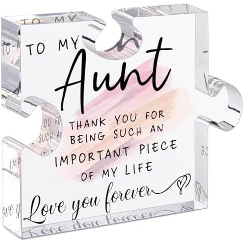 Presentes Da Tia LukieJac-Decoração De Mesa Com Placa Em Formato De Quebra-Cabeça De Acrílico Exclusivo Para Aniversário