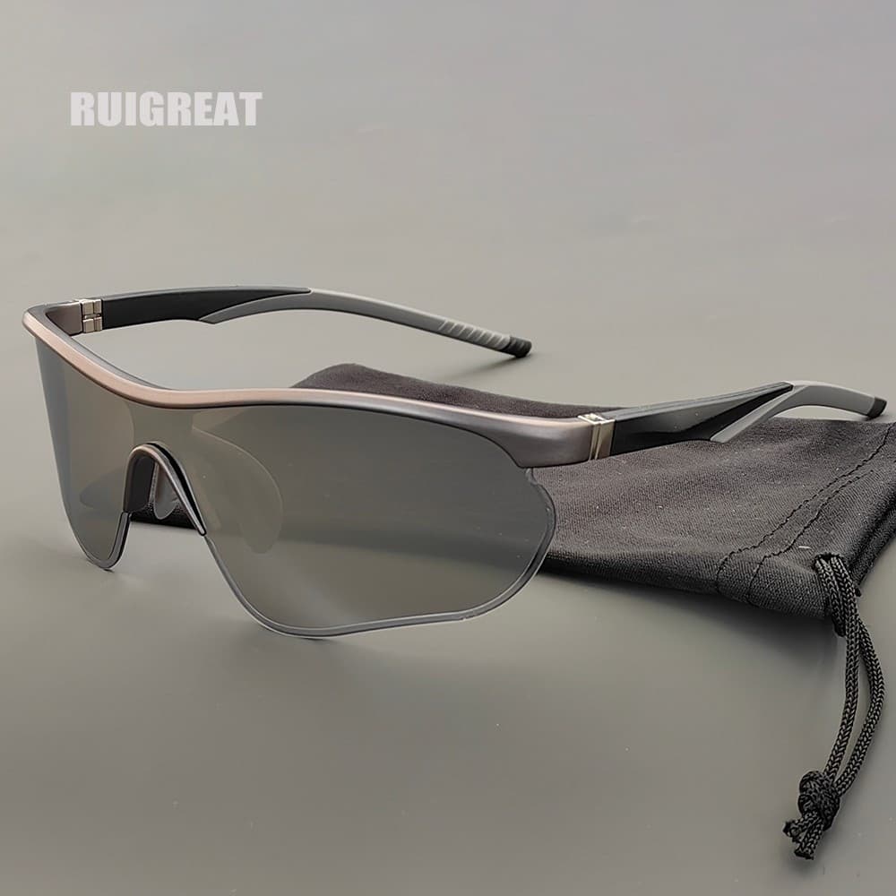 Óculos de Sol Esportivos com Armação de Metal, Alta Qualidade, Lentes UV400, Adequados para Corrida, Pesca, Ciclismo, Mo