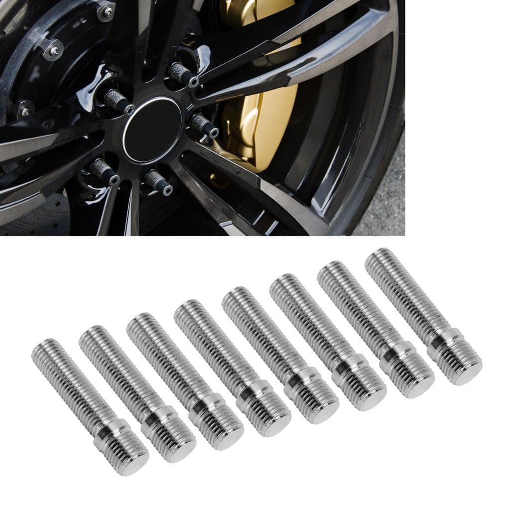20 peças parafuso prisioneiro de roda estendido 58mm parafusos de conversão adaptador 41mm comprimento da haste