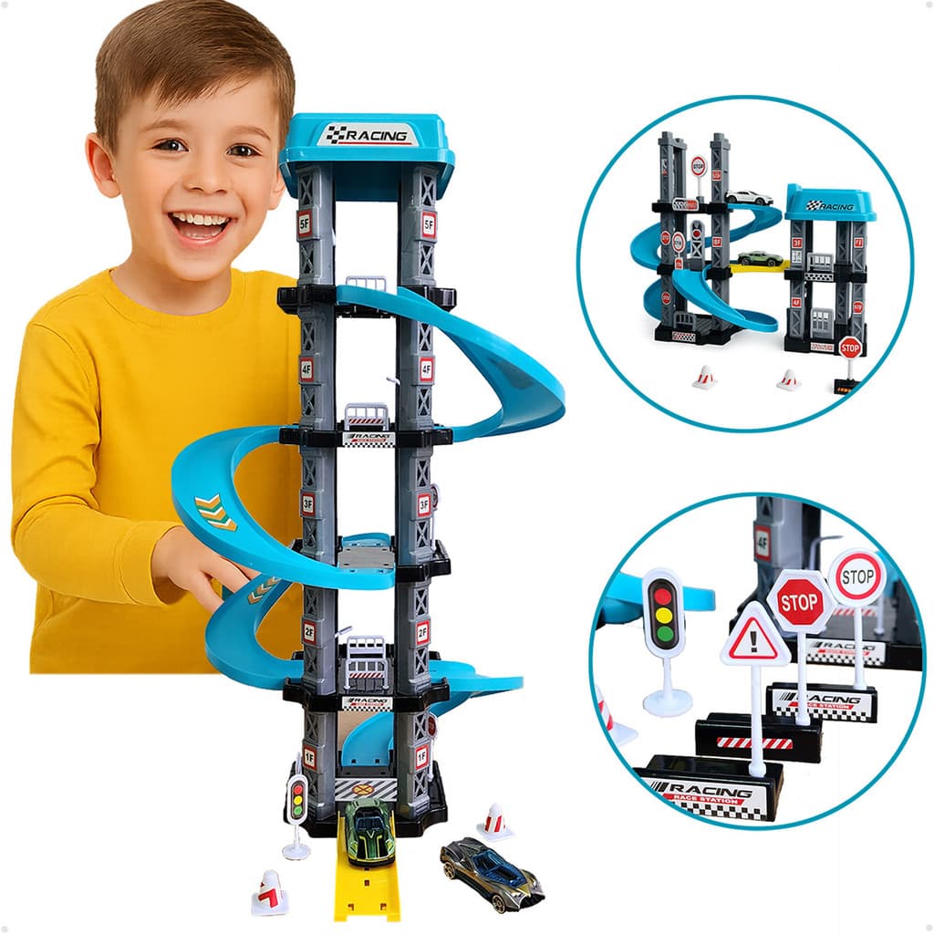 Brinquedo Carrinhos Hot Pista Radical 5 Andares Mult Cenário