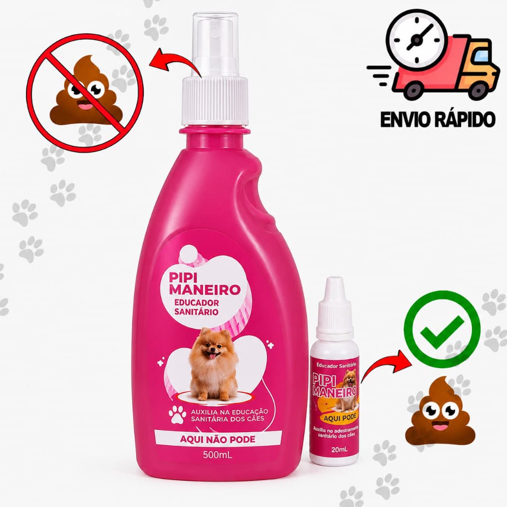 Kit Xixi Pode/Não Pode Educador Sanitário Para Cães UP Clean - 500mL