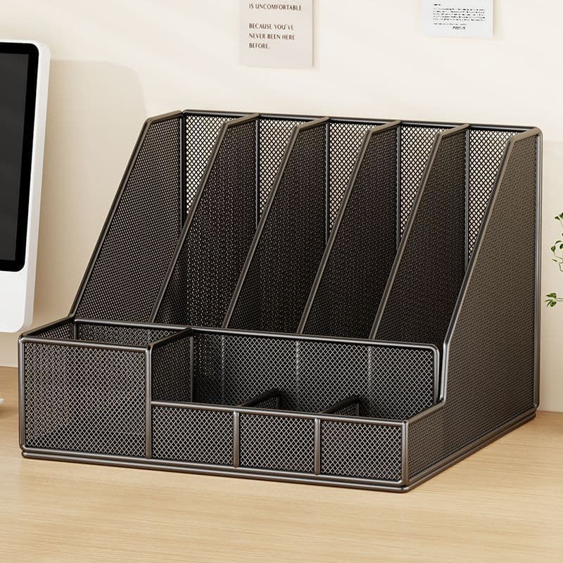 Prateleira de mesa Rack de arquivo de Metal Rack de armazenamento de arquivos Material de escritório Caixa de armazename