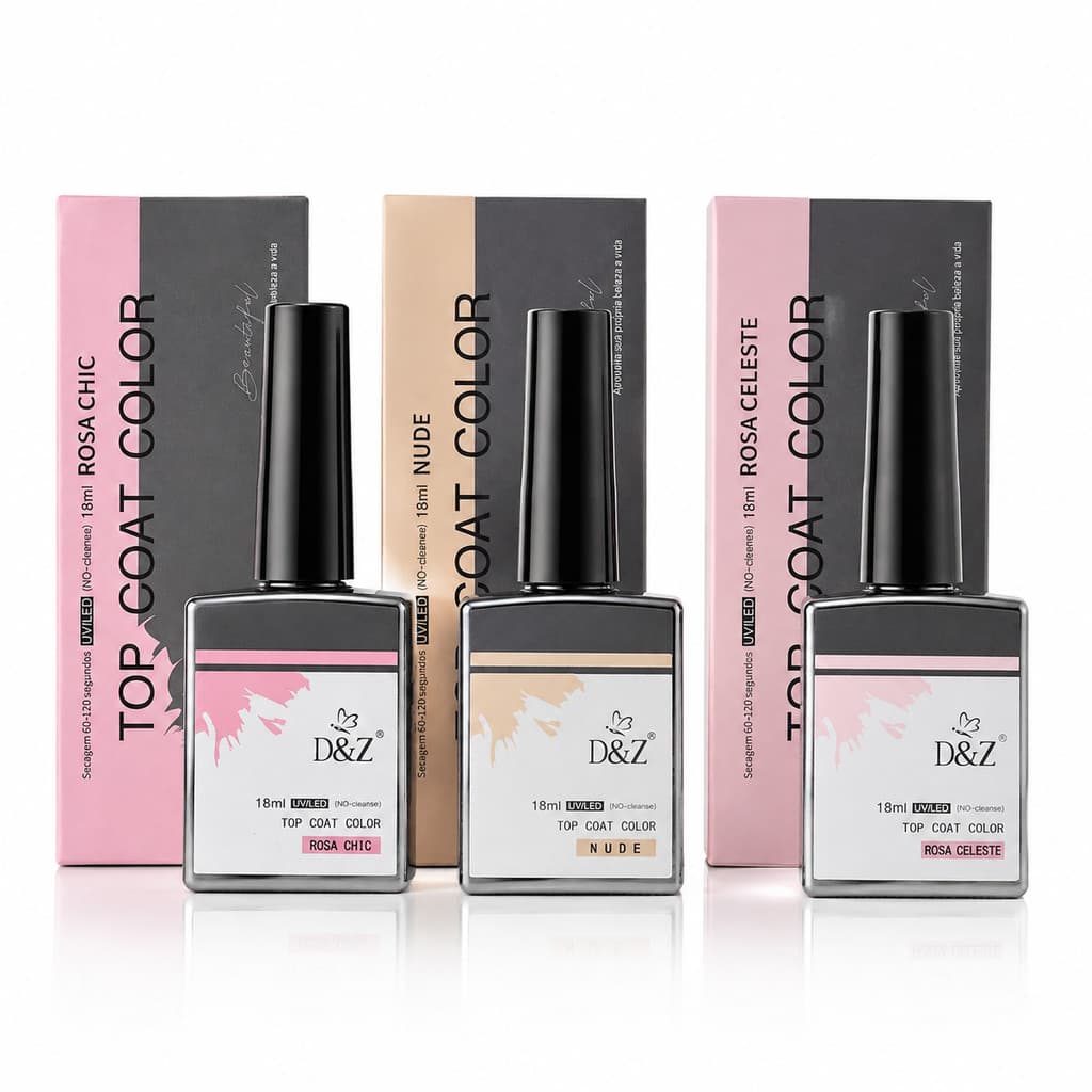 Top Coat Color D&Z Selante Finalizador Unhas Gel Finalizador Unhas Gel Brilho Intenso Top Coat Color D&Z