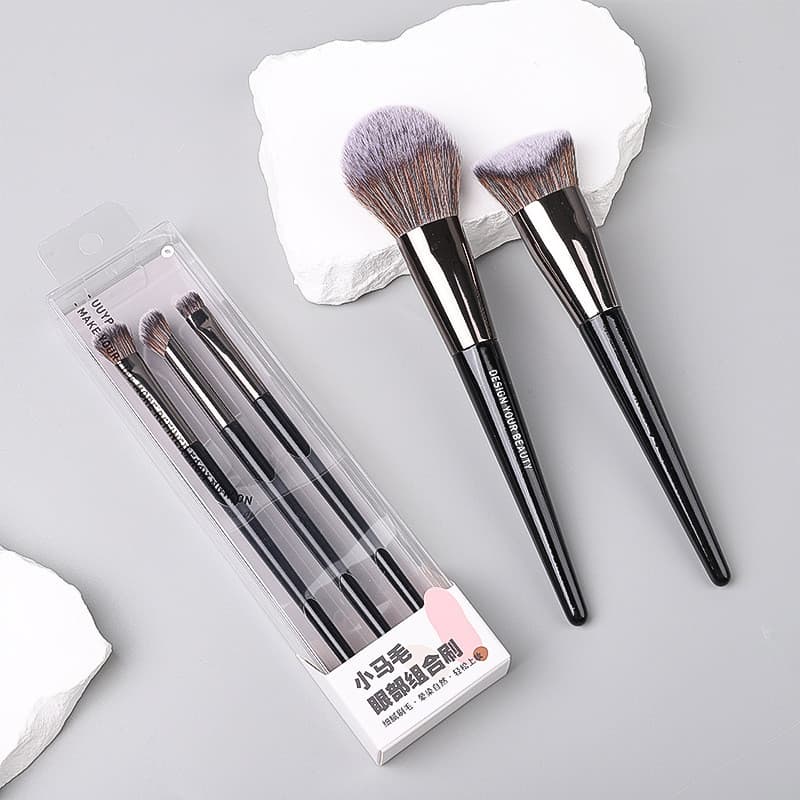 Moda pincel de maquiagem senhoras ferramenta de beleza portátil sobrancelha sombra escova fundação destaque Blush olho e