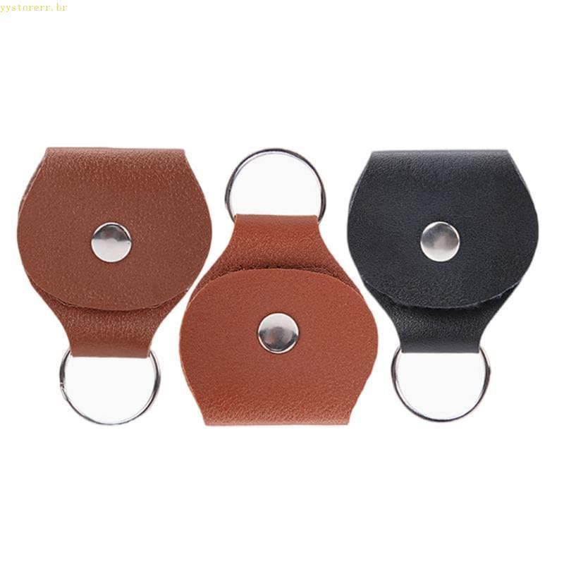 YYS Pick Storage Caixa Bolsa Couro Para Palheta Guitarra Recipiente Prático Palhetas
