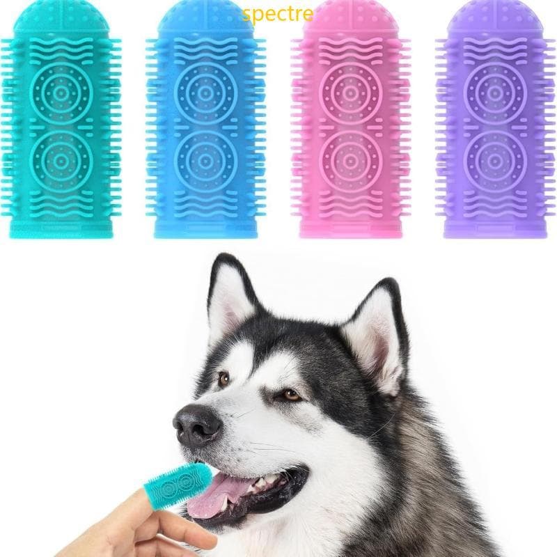 spe 1 Caixa Conjunto Escova Dentes Para Animais Estimação-Silicone Macia Cuidados Uso Doméstico Limpeza