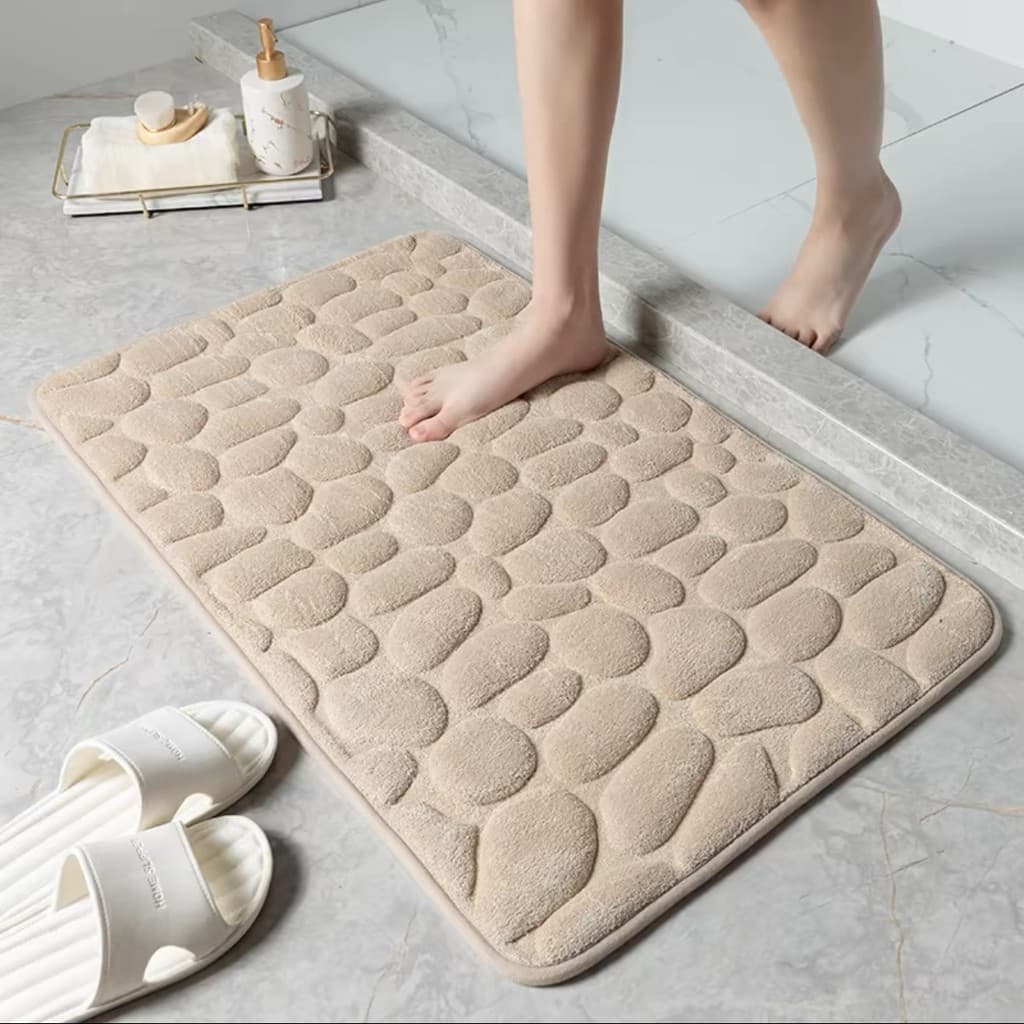 Tapete de porta de cuidado durável de entrada Tapete absorvente para pés de estilo simples