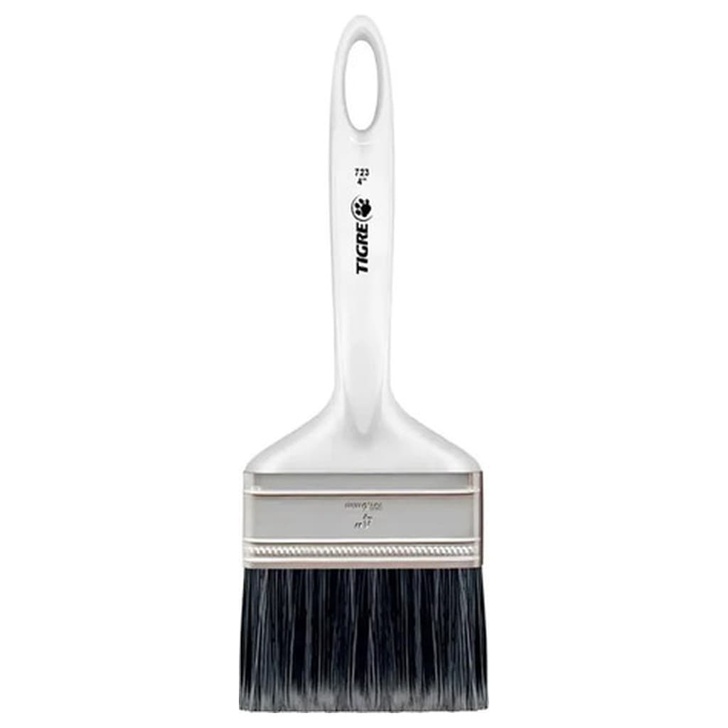 Trincha Média Multiuso 723 X 4 Tigre Sintético Pincel Pintura Gris