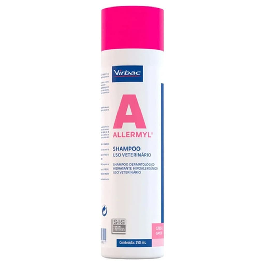 Shampoo Dermatológico Virbac Allermyl 250ml Hipoalergênico Para Cães Neutra