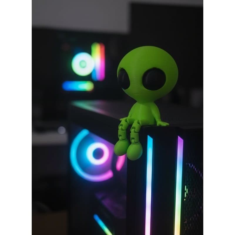 Alien Bebê Articulado Masculino – Decoração Geek Gamer e Colecionável