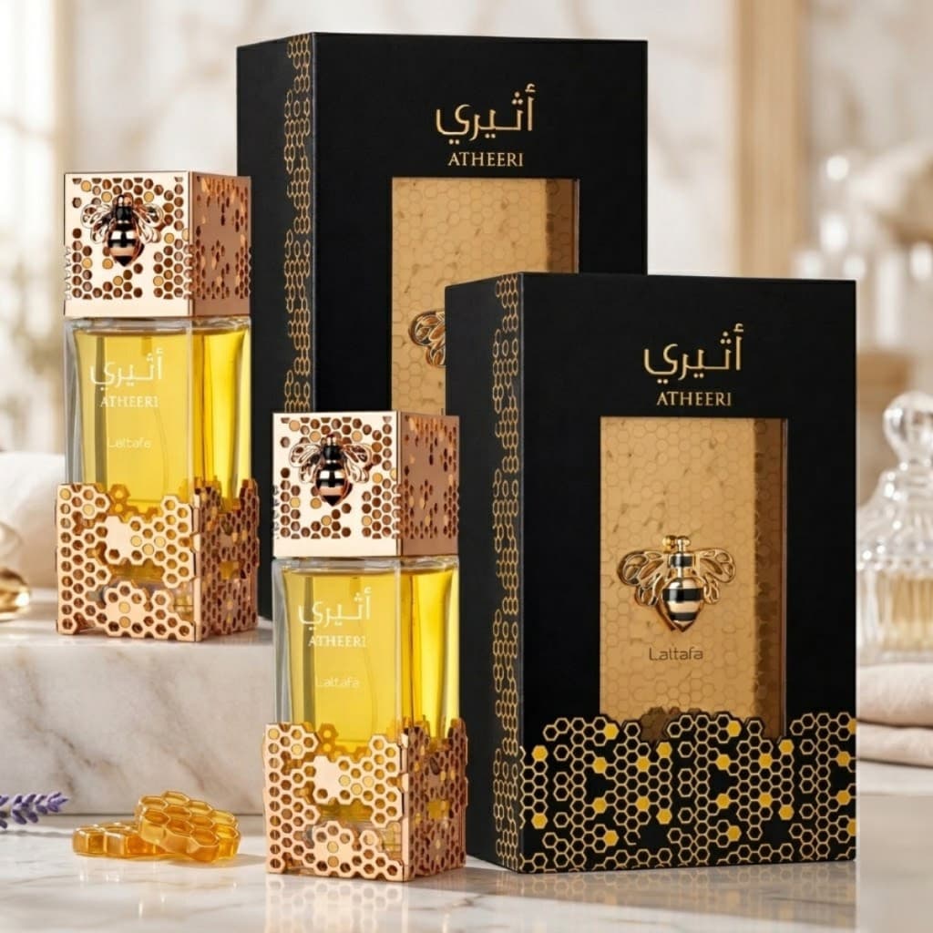 01 Ou 2 Perfumes Abelhinha Atheeri Árabe Luxo Intenso Longa Duração Presente Premium