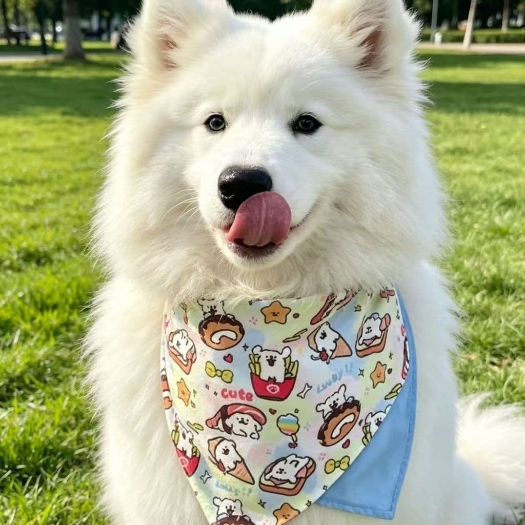 Babadores Fofos Para Cães Bandana Animais De Estimação Acessório De Roupas Grandes Golden Retriever Samoed Babador Macio