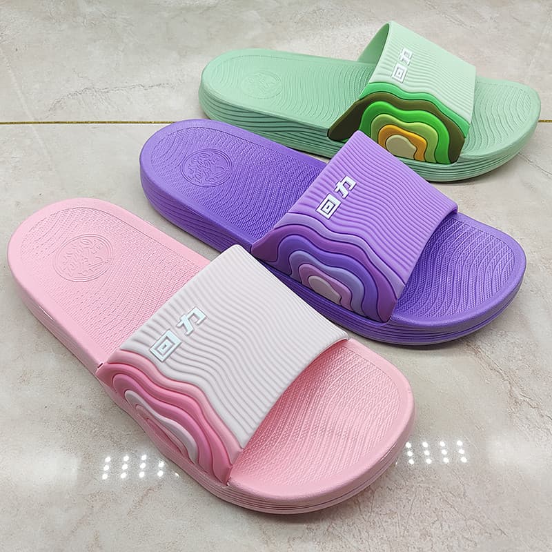 Chinelos femininos genuínos antiderrapantes sapatos internos 3725-12