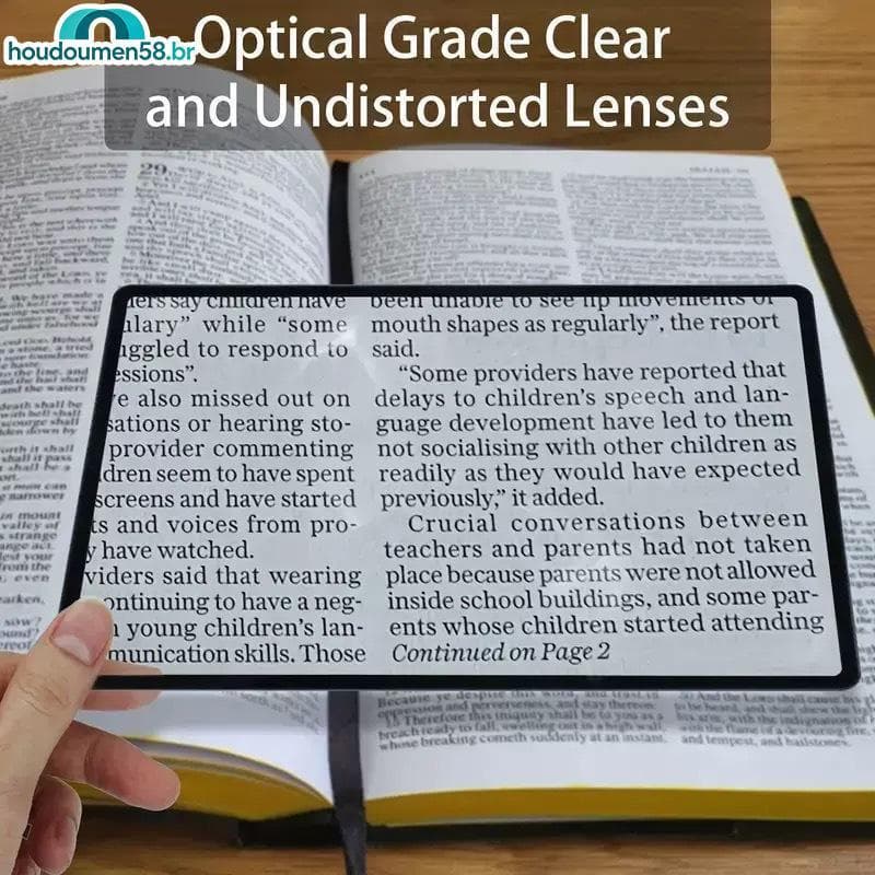 Lupa De Folha De Alta Qualidade HOUDO Com Material Flexível Para Experiência De Leitura Aprimorada