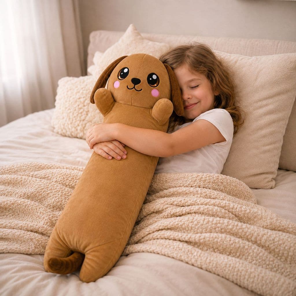 Xuxão Cachorro Caramelo Gigante 75cm Super Macio – Pelúcia Grande Abraçável Presente Infantil Adulto