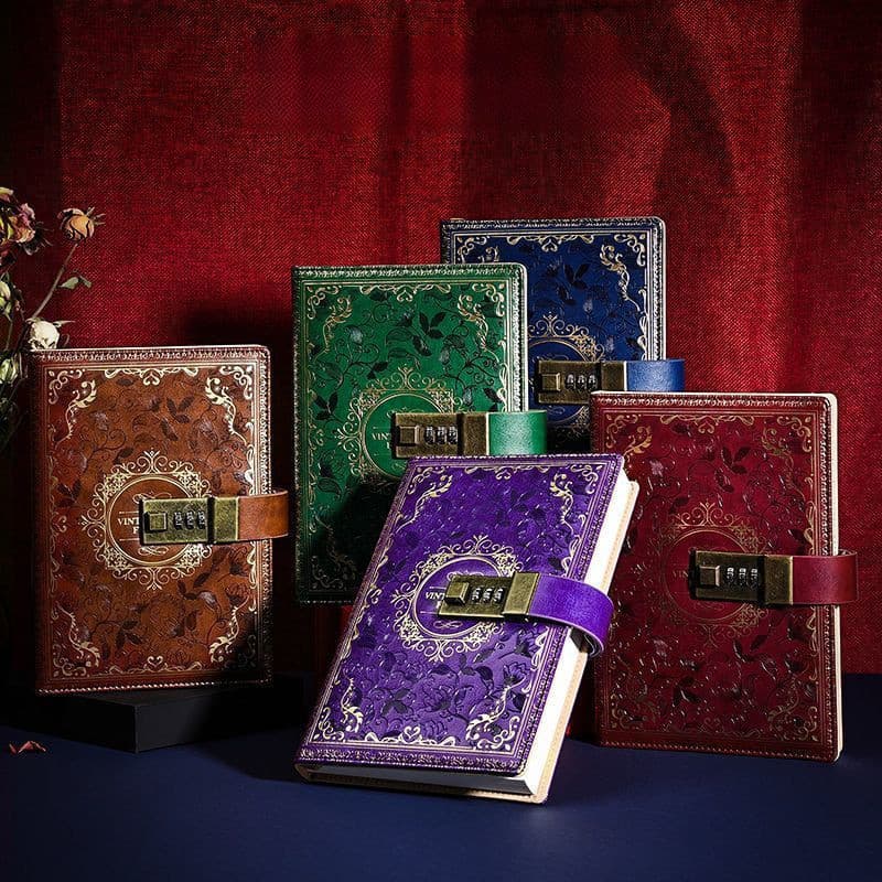 Bloco de Notas Vintage com Fechadura A5 Livro Vintage com Fechadura Bloco de Notas Harry Potter