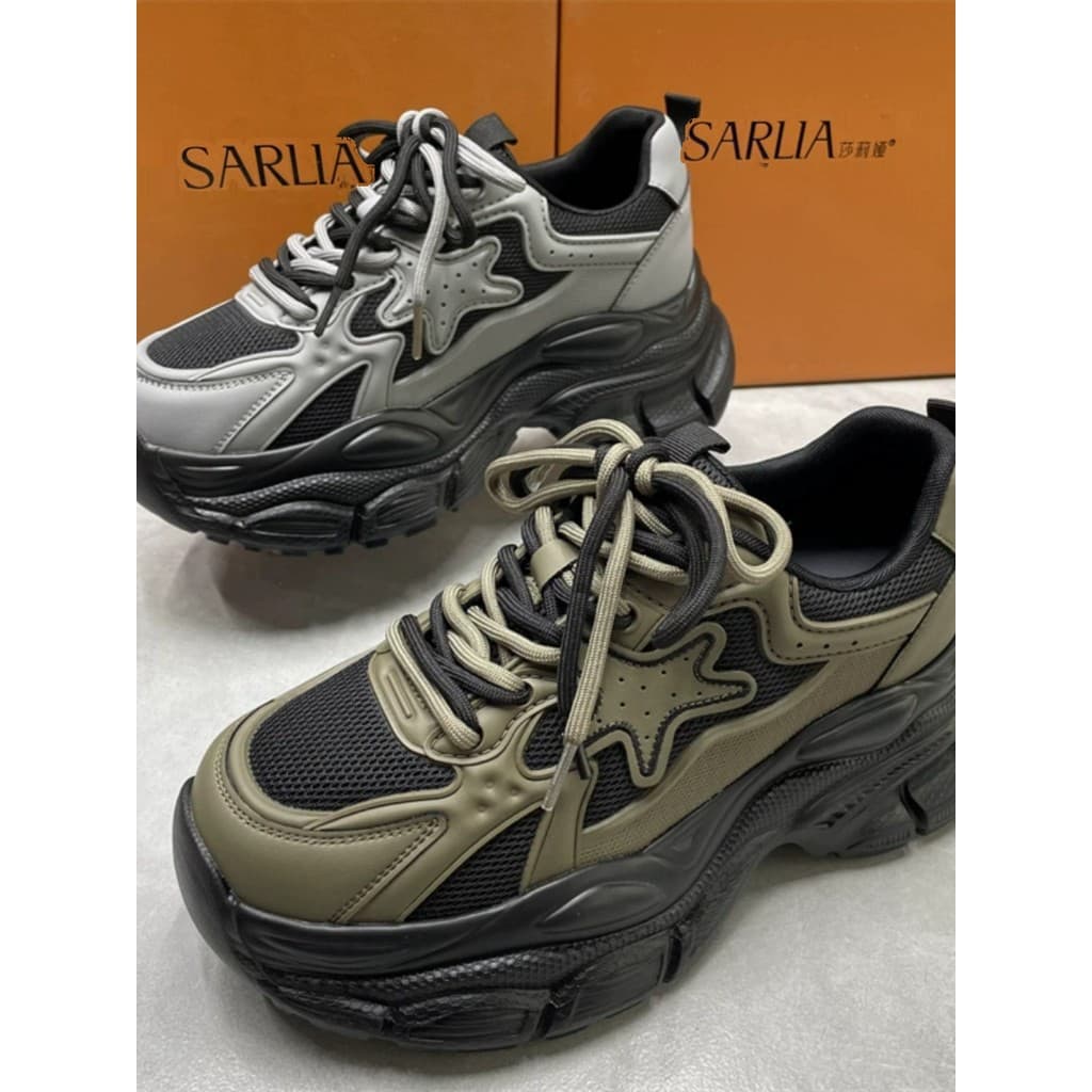 2024 primavera verão novo estilo plataforma na moda de sola grossa superfície macia respirável papai sapatos femininos c