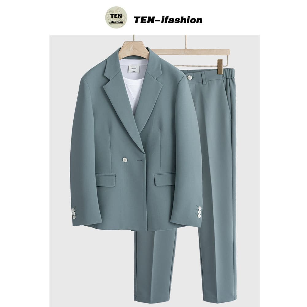 Primavera verão novo estilo solto pingente terno masculino versão coreana na moda bonito Casual luz estilo maduro pequen