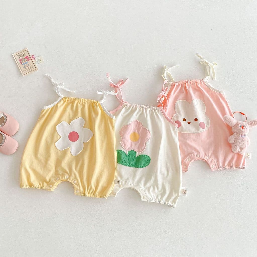 Bebê bebê estilingue macacão verão versão coreana bebê estilo fino macacão dos desenhos animados Super bonito macacão na