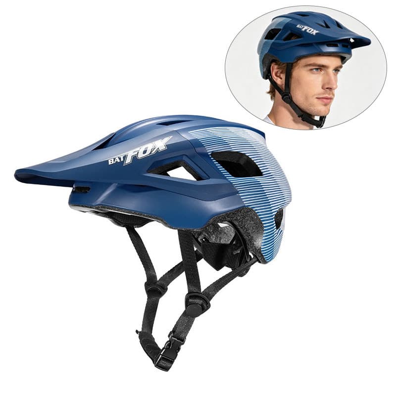 Capacete Ciclismo Mountain Bike Batfox, Capacete de Bicicleta Leve Integrado