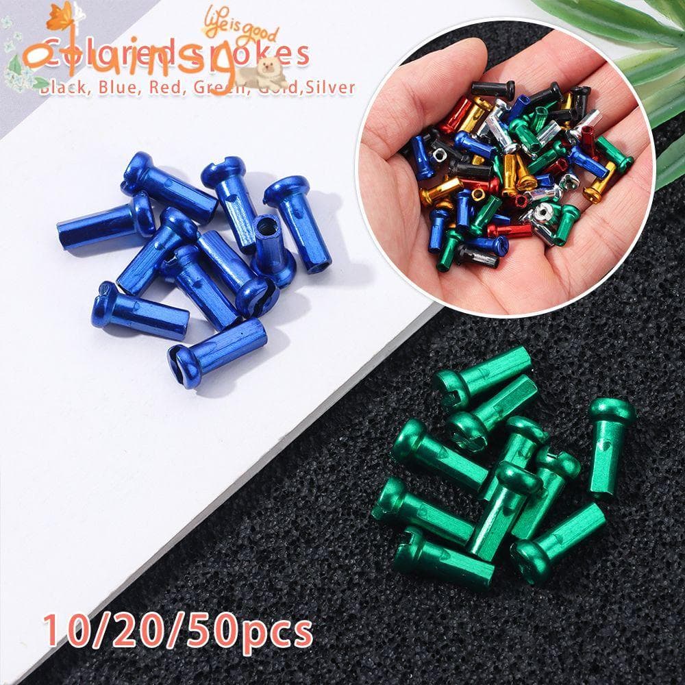 OTUINSG 10/20/50pcs Raios De Ciclismo Mamilos Bicicleta Ao Ar Livre 14mm Acessórios Para Rodas De