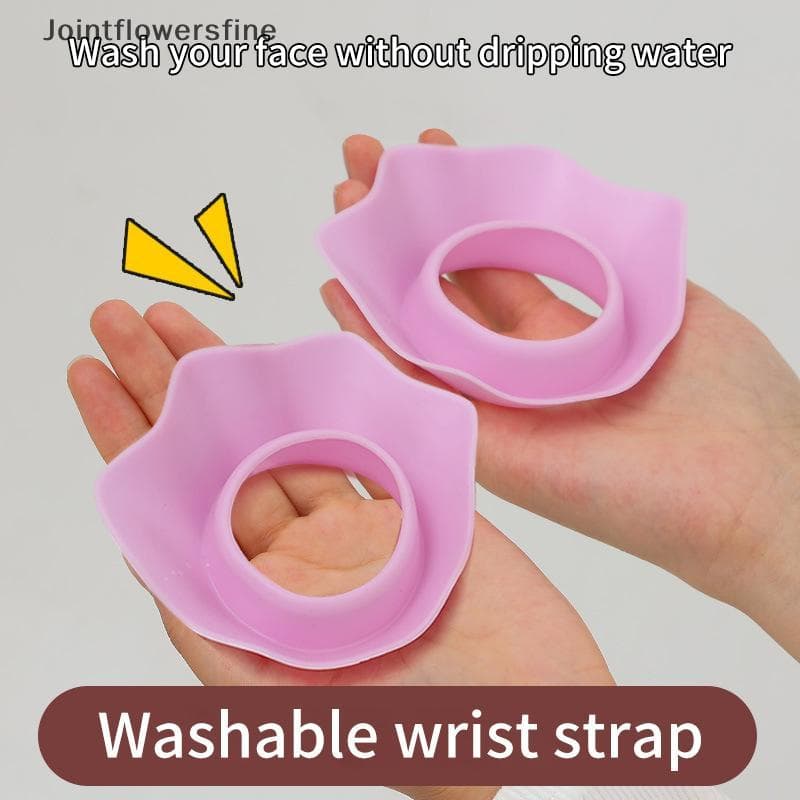 JTFF 1 Par De Relógio De Pulso Para Lavar O Rosto , Spa , Formato De Flor , Silicone , Cor Sólida , À Prova D'água , Ace