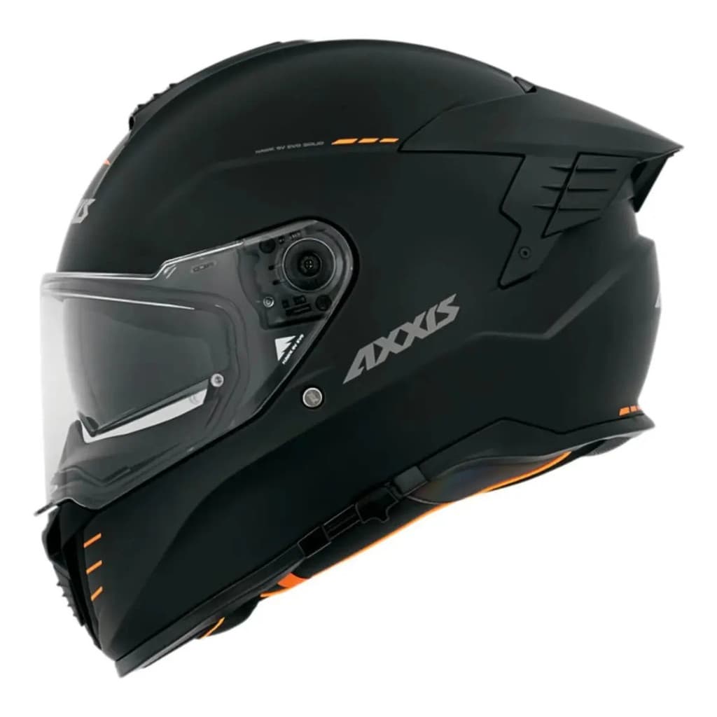 Capacete Axxis Hawk SV Evo Solid A1 Preto Fosco Com Visor Óculos Interno