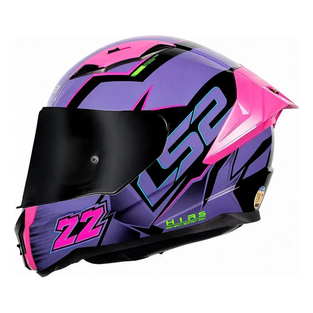 Capacete LS2 FF810 Vigo Limts Preto Roxo